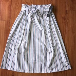 NWT Sentimental NY Stripe Tie Waist Skirt -Medium